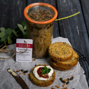 Dinkel-Kürbiskern-Röstzwiebelbrot